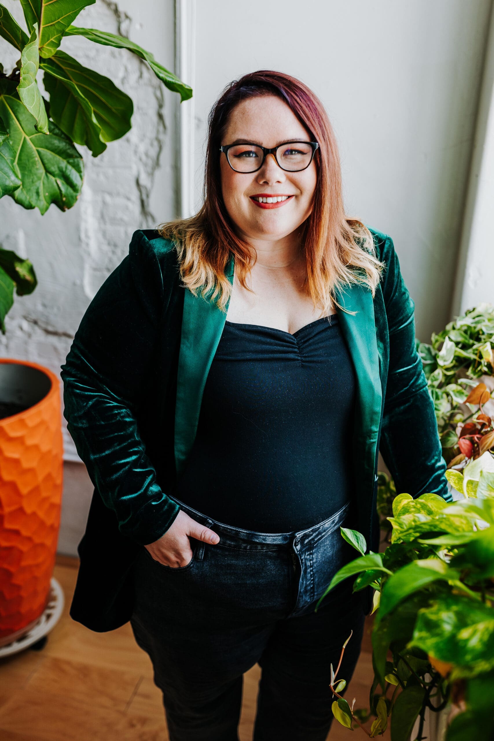 Hannah Olson, owner of Hannah Caroline Couture, a tailor and custom bridal designer who is a VOW Vendor.