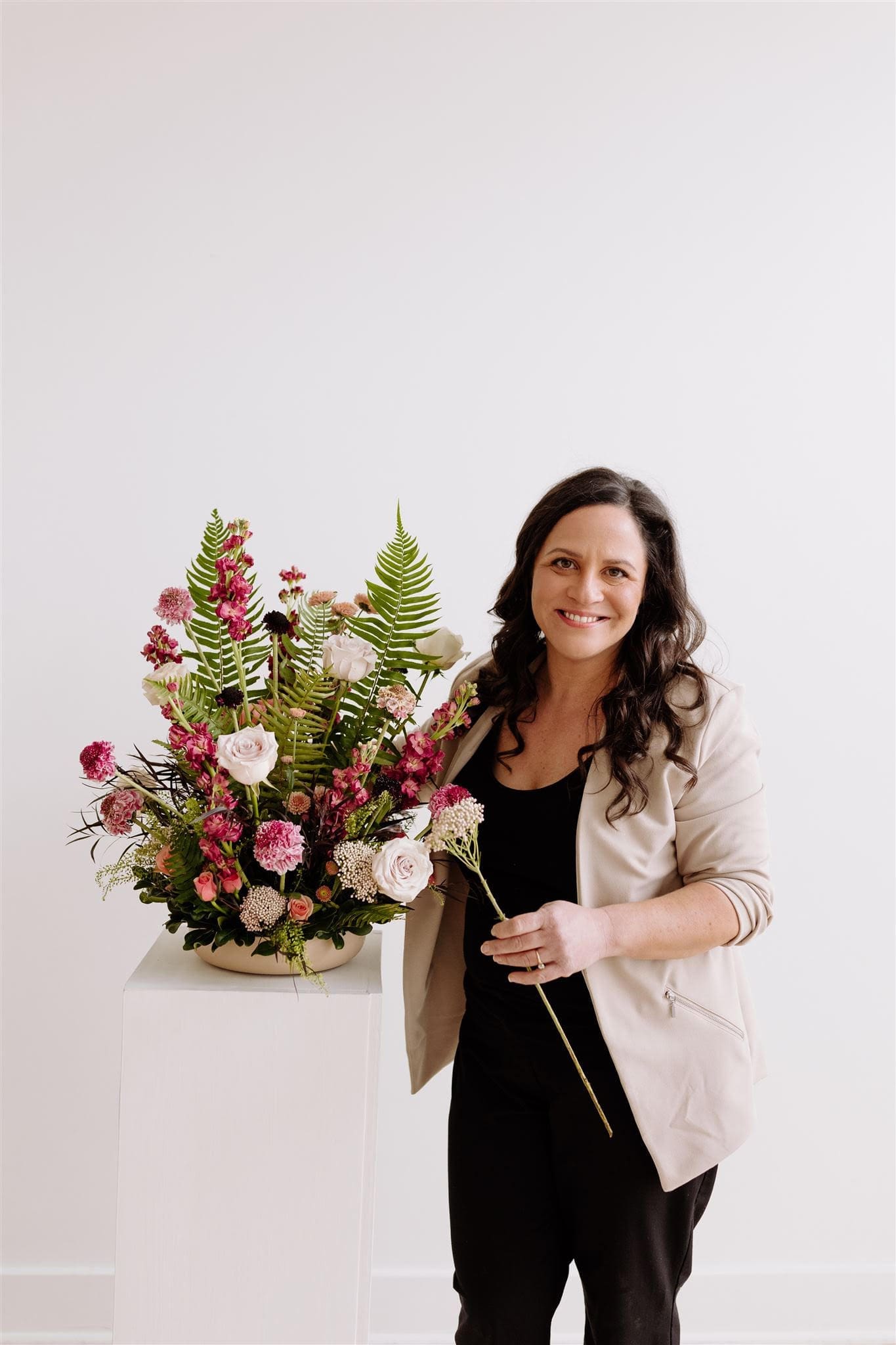 Karen, owner of Fancy Plants Flowers, a VOW wedding vendor.