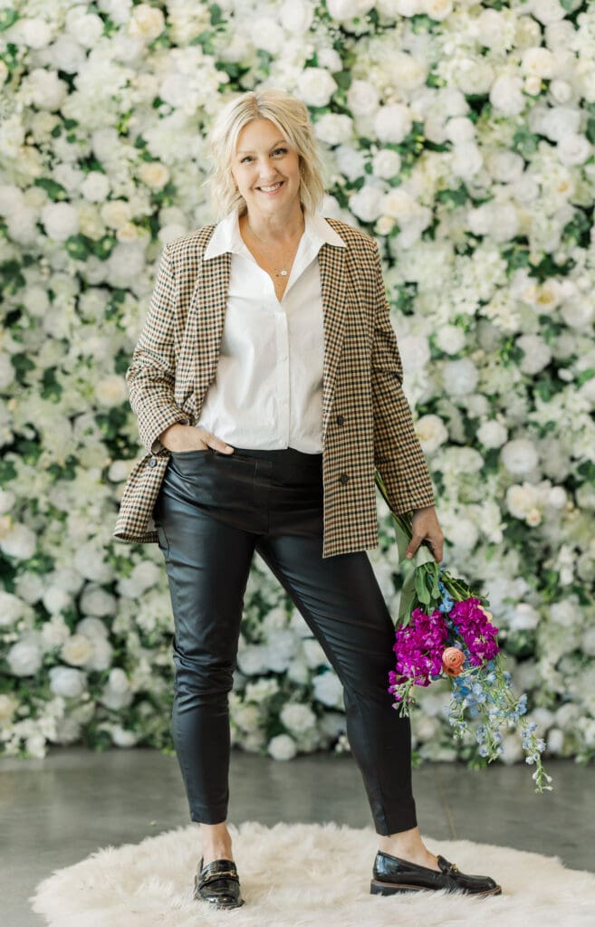 Rhonda Bullington, the owner of Loess Hills Floral Studio, who is a recommended vendor by VOW Omaha.